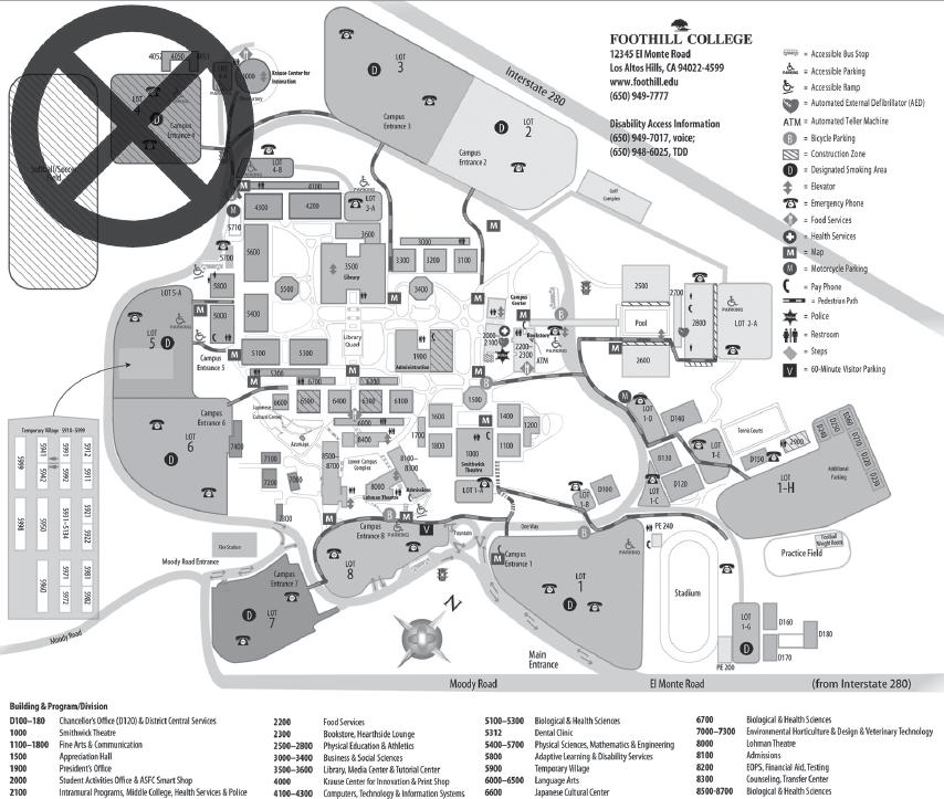 Foothill Campus Map