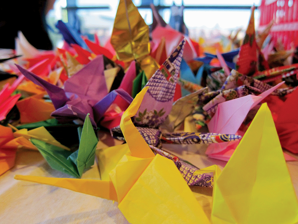 THANKS-A-GAMI - Foothill’s Asian Pacific Islander committee created over 2,000 paper cranes to thank donators and contributors to Japan.