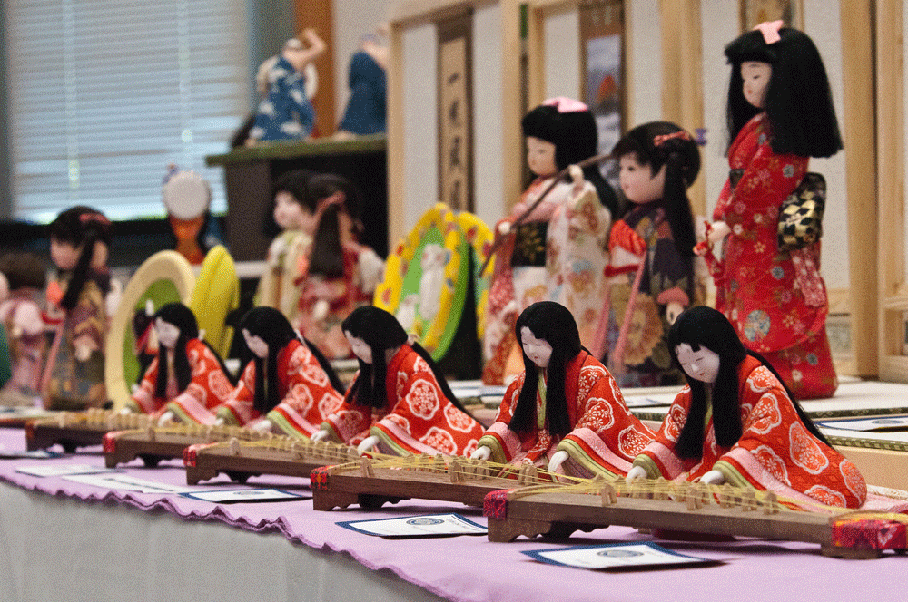 DOLLED UP - HIghly detailed Mataro Kimekomi doll construction is displayed as part of the Cupertino Cherry Blossom Festival May 1. Participants could learn about this art from craft masters on site.