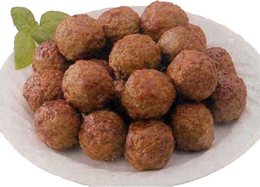 TURKEY MEAT BALLS - Meat balls waiting to be eaten.