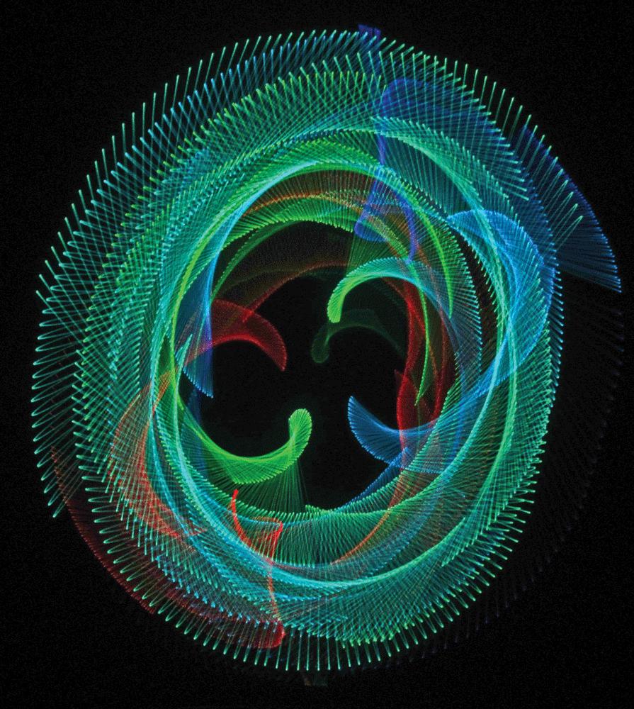 THE CIRCLE OF COLORS - The laser show’s impressive shapes and colors.
