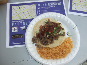 Taco TIme- Carne asada tacos from Angelou's Taqueria, Saturday April 20.