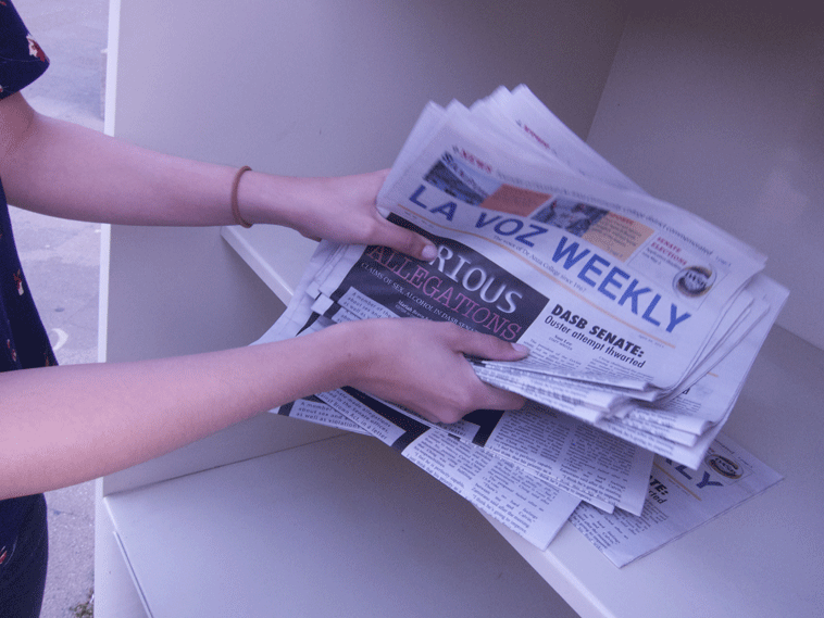 DASB senators remove newspapers, attempt to shut up  student voice