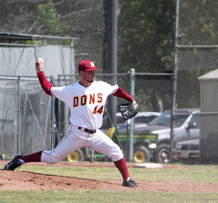 Strong Right Hand
Freshman pitcher Jack Radar (44) pitches from the mound against City College of San Francisco on April 24. The Dons won 11-0.