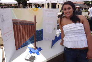 FOR SCIENCE!
Hasti Dehnashi’s and her
model is supported by a painted backdrop of a sunlit pier, Thursday, June 6.