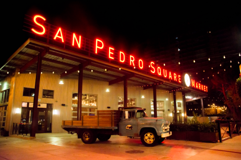 San Pedro Square Market, located on North San Pedro street features plenty of indoor and outdoor seating and local eateries.
