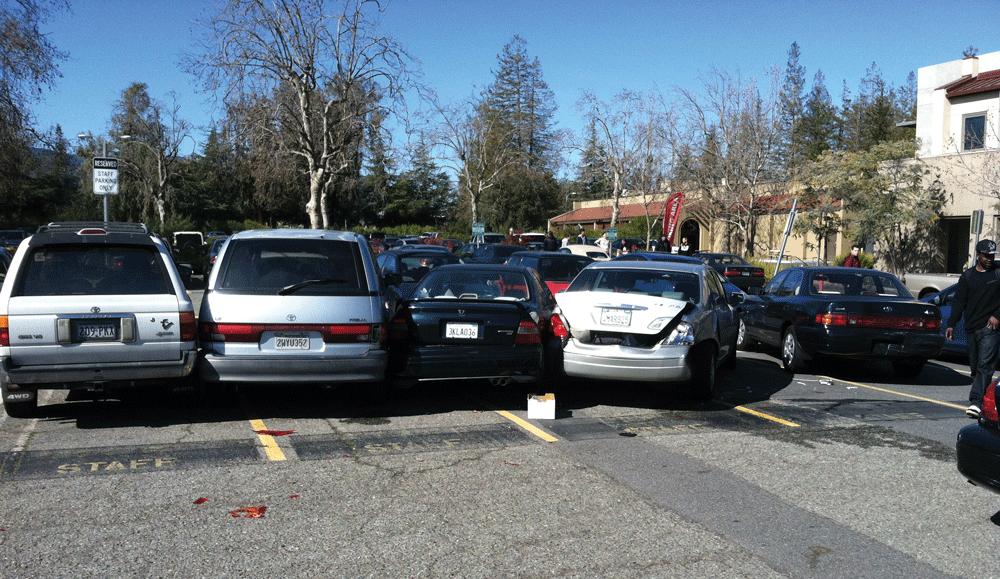 De Anzas parking lot is infamous for parking issues.