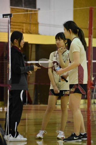 Badminton scrimmages in advance of upcoming season