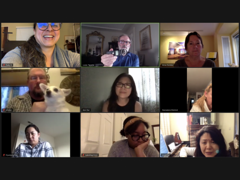 Members of the Chamber Orchestra meets every Thursday through the Zoom video meeting site.