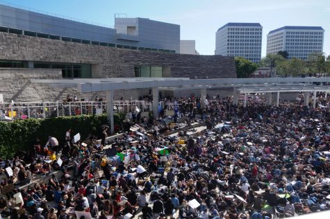 The crowd at a Black Lives Matter protest in front of San Jose City Hall on Friday