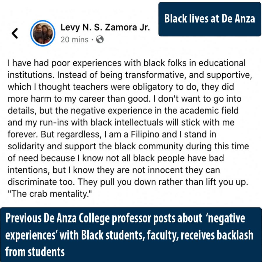 Former+De+Anza+College+professor+faces+backlash+after+posting+about+%E2%80%98negative+experiences%E2%80%99+with+Black+students%2C+faculty
