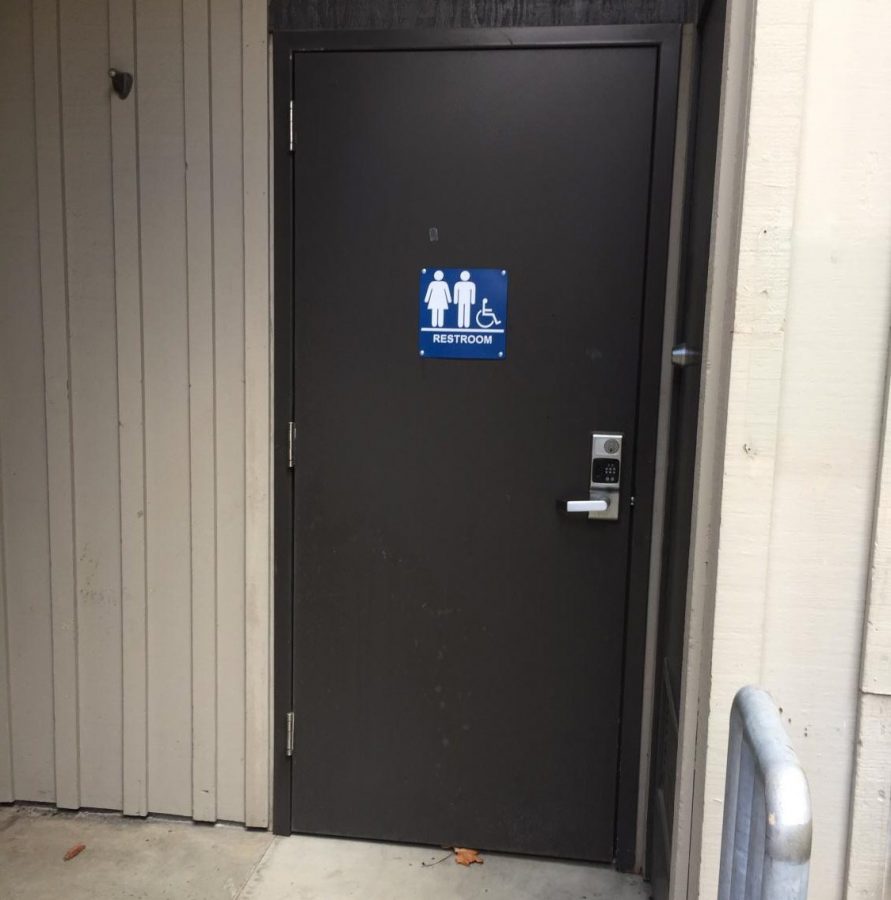 This+gender+neutral+bathroom+is+located+in+the+L4+building+on+campus.+It+is+locked+and+requires+a+passcode+to+enter.+