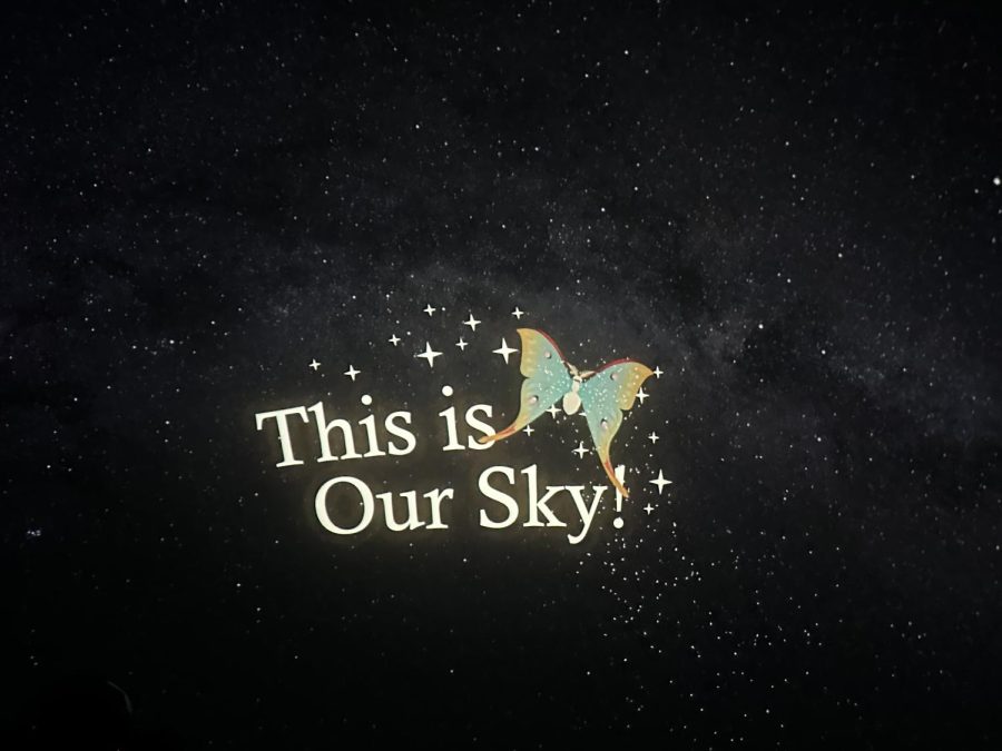 The title slide of the Feb. 25 show in the Fujitsu Planetarium. 