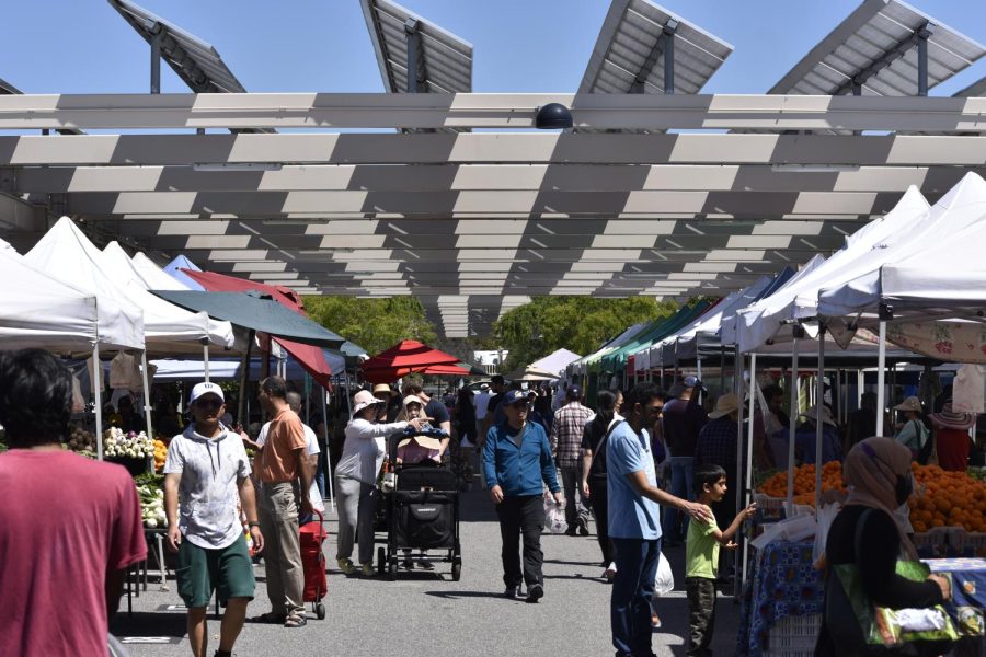 The West Coast Farmers Market, hosted at De Anza Colleges parking lot A, was packed with people as early as 10:30 a.m. on May 14.
