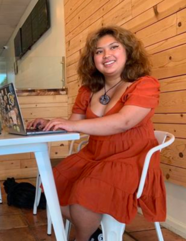 Erica Almira, 20, literature major, works on homework at a Boba Shop in San Jose, California, on June 16.