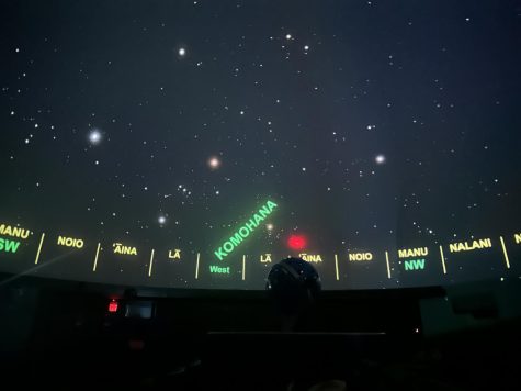 The Fujitsu Planetariums show Wayfinders taught audience members how to locate the Hawaiian islands using the stars and their fingers measurements on May 13.