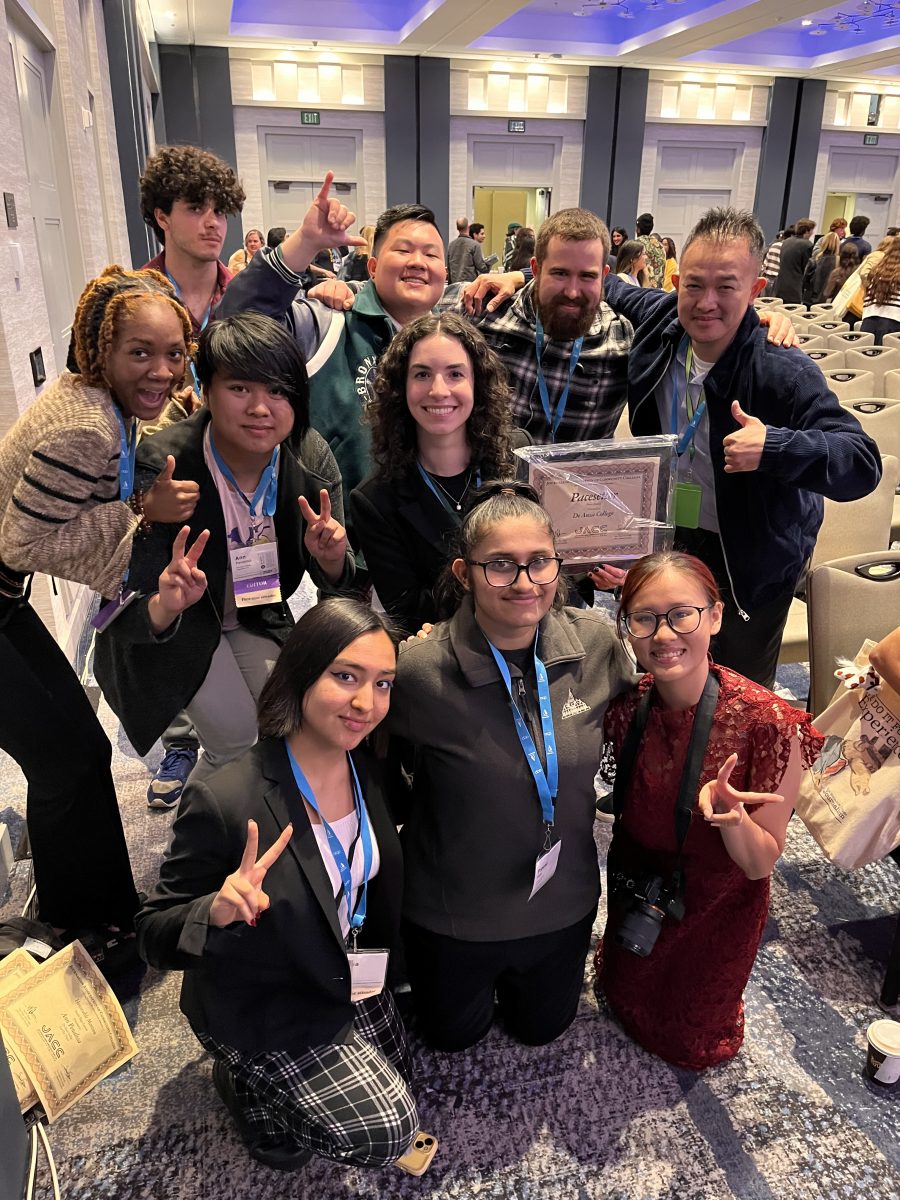 La Voz gathers for a picture with their Pacesetter award for Print Media from the Journalism Association of Community Colleges at the Hyatt Regency La Jolla on March 9.