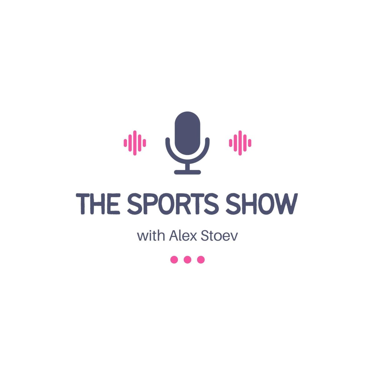 Illustration for the podcast The Sports Show with Alex Stoev.