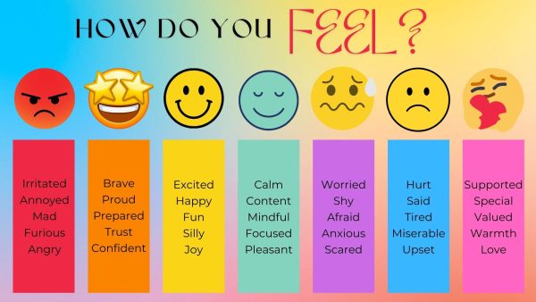 A feelings chart made with Canva.