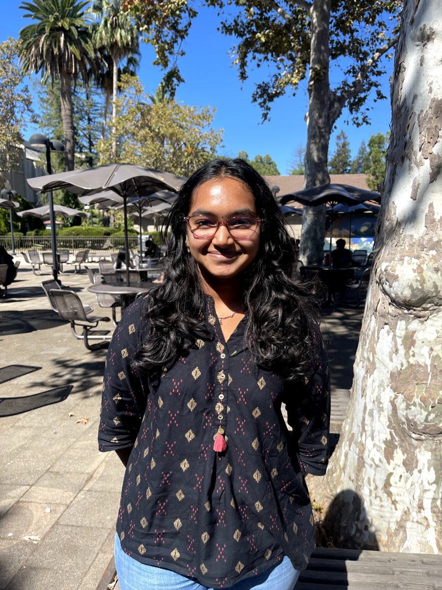 Pranitha Govindarajulu, 18, has not declared her major, stands outside the Hinson Campus Center.