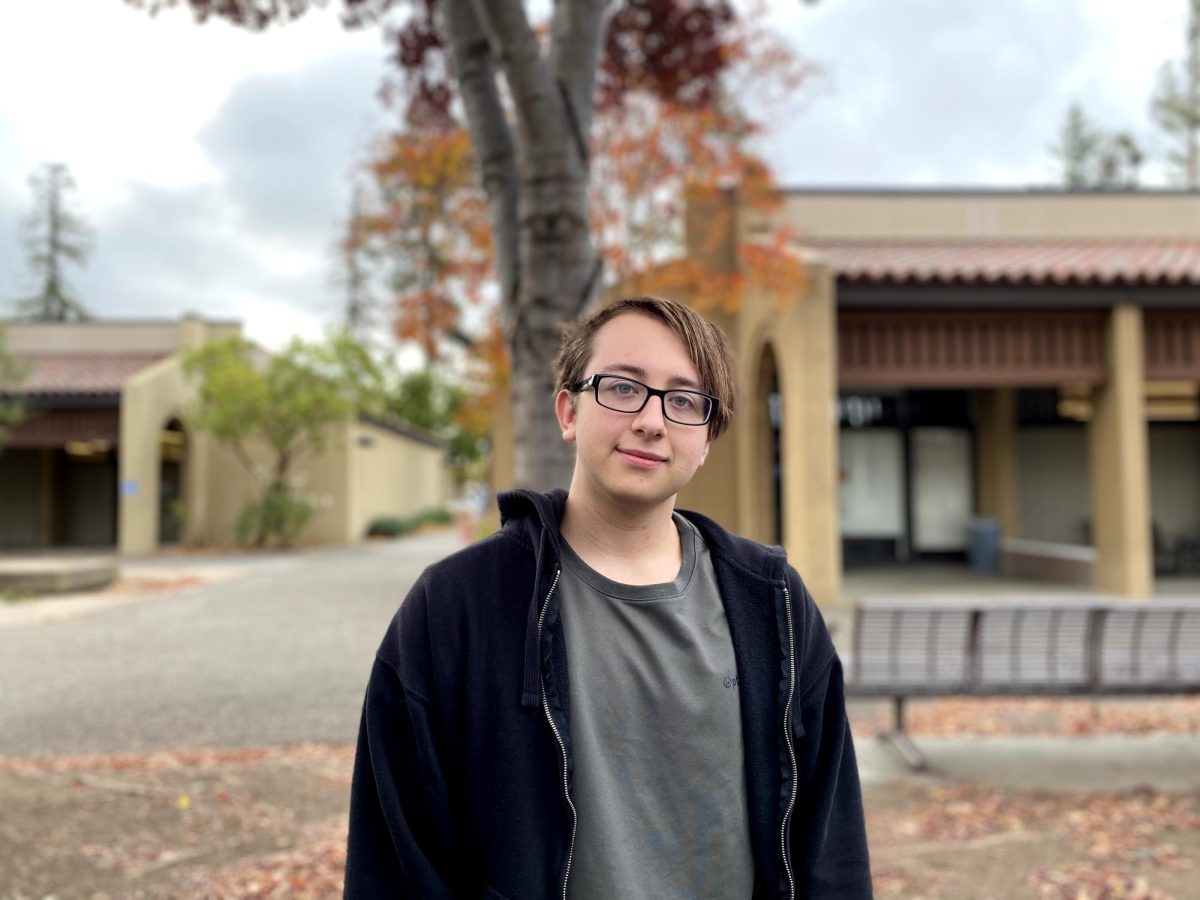 Simon Hall, 19, an animation major, stands in front of the L7 building on Nov. 21.