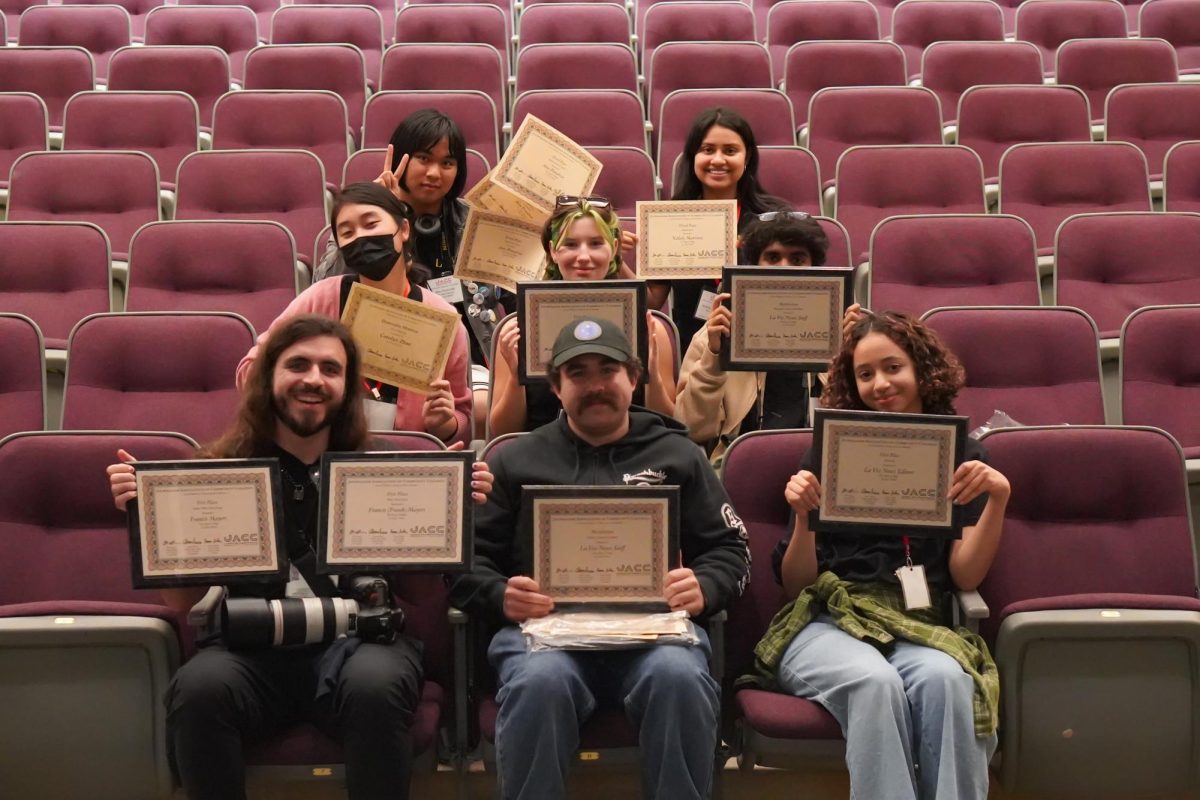 La Voz staff pose with awards earned at the JACC NorCal fall conference on Oct. 26 at San Francisco State University.