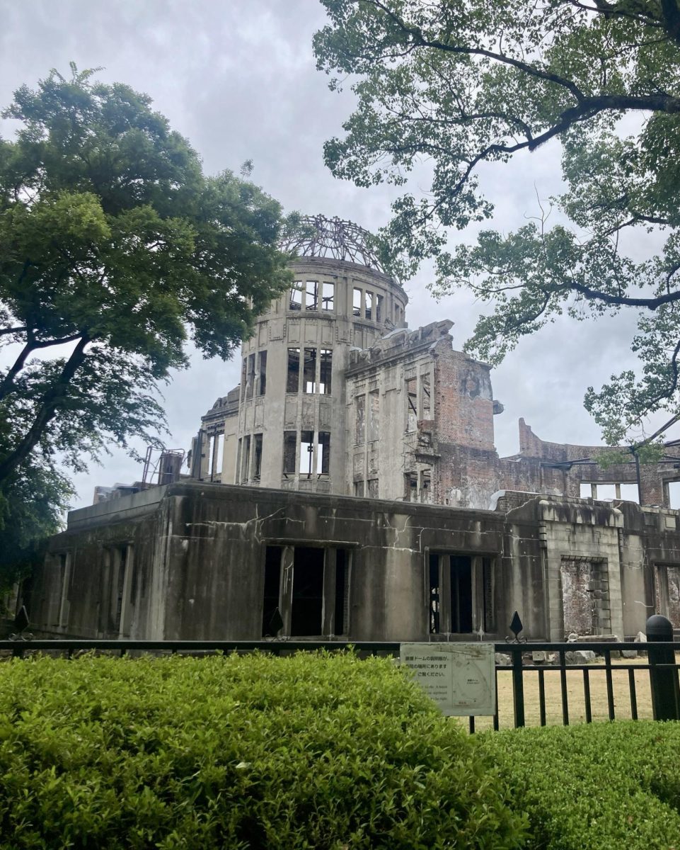 The Atomic bomb dome in Hiroshima Peace Memorial Park in Hiroshima, Japan. Taken on Aug. 19.