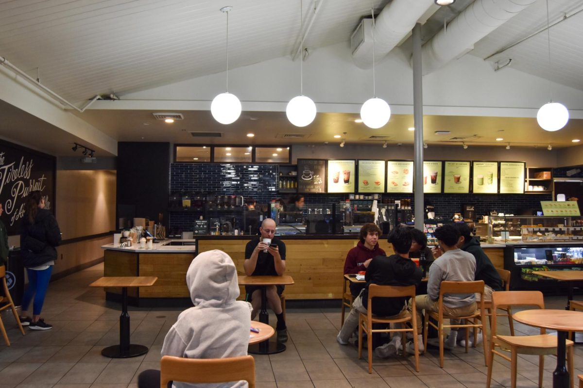 Customers lounge and socialize in the Starbucks at 1291 S Mary Ave. in Sunnyvale on Jan. 23.