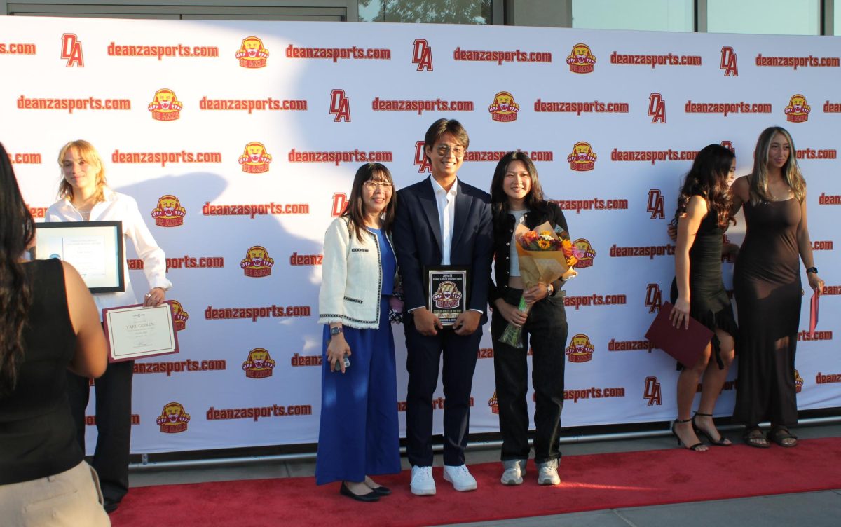 Award winners pose with their awards for pictures in front of the VPAC auditorium after the Athletic Awards Ceremony on June 12.
