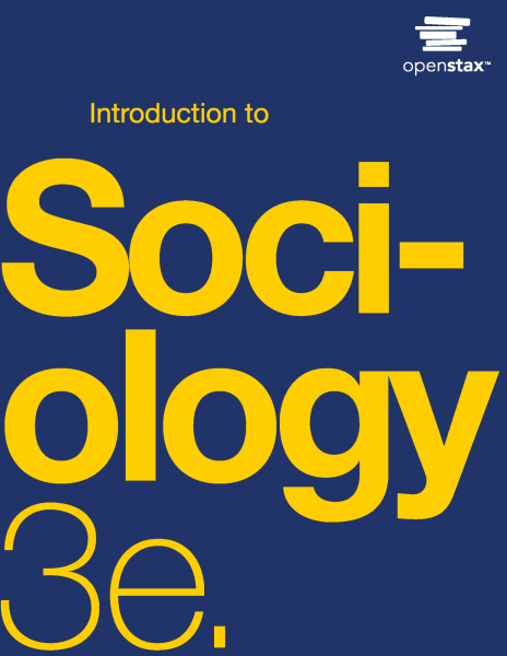 The cover of OpenStax's Intro to Sociology textbook, a free online educational resource.