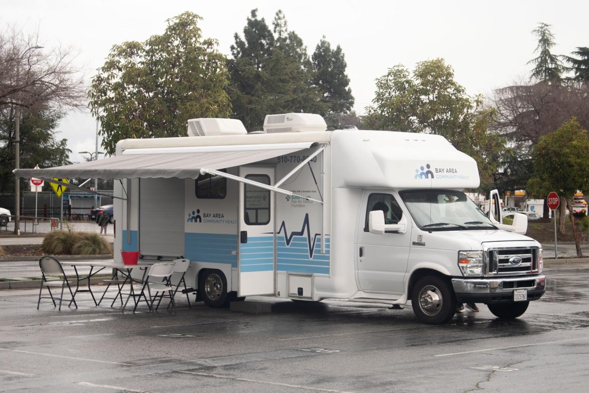 The mobile HIV testing clinic is parked at De Anza College in Parking Lot A on Feb. 11. The van comes every second Wednesday from 10 a.m. to 4 p.m.