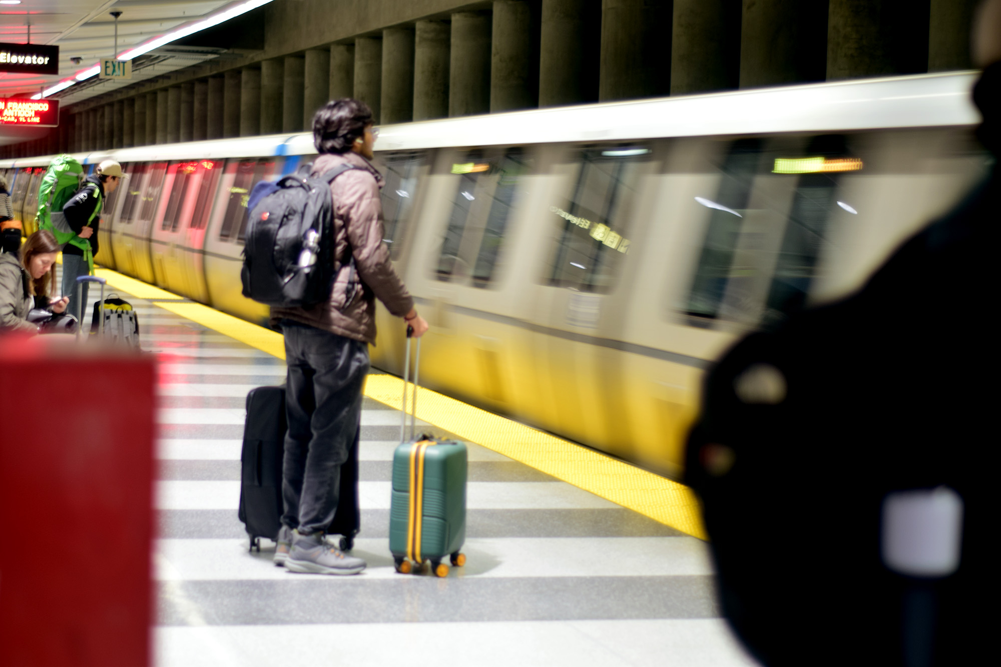 With the Bay Area Rapid Transit system facing a financial deficit, its doomsday scenario would close all stations on the San Francisco peninsula south of Daly City, with the exception of its airport connection. This would end Millbrae's status as an intermodal train station, severing BART's only connection to Caltrain. Photo taken on Jan. 11 at SFO station.