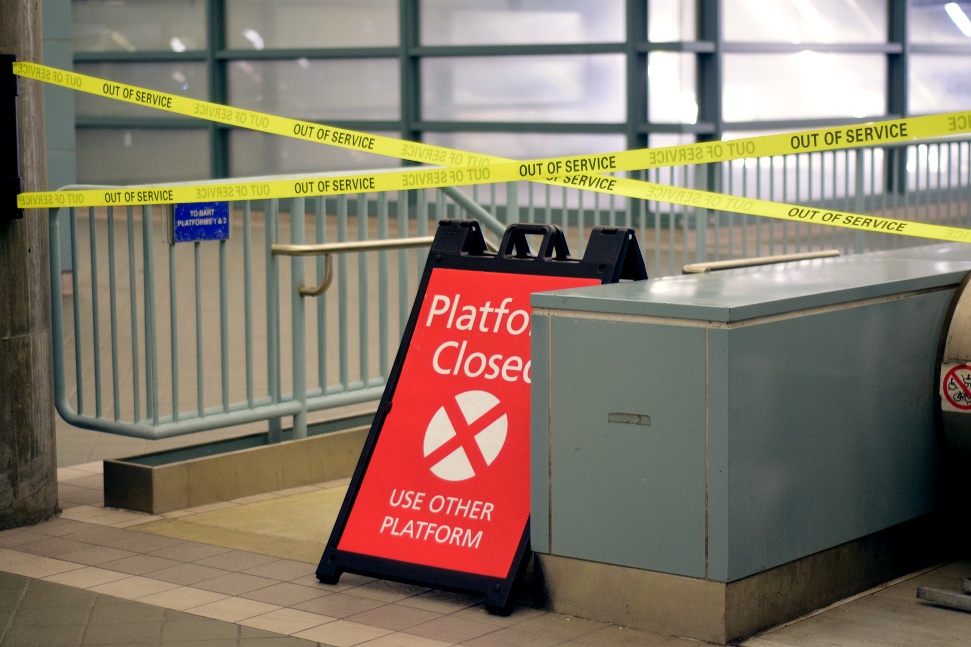 With the budget crisis looming, BART will likely have to close more than just platforms. Photo from Millbrae station on Jan. 11.