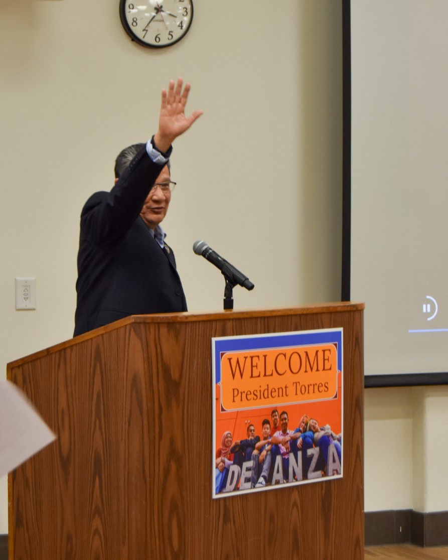 Foothill-De Anza Chancellor Lee Lambert took over as "the administrator in charge" at De Anza College of March 17, after college president Omar Torres requested leave until June 30. File photo taken Jan. 23, 2025 in Conference Rooms A and B in the Hinson Campus Center.