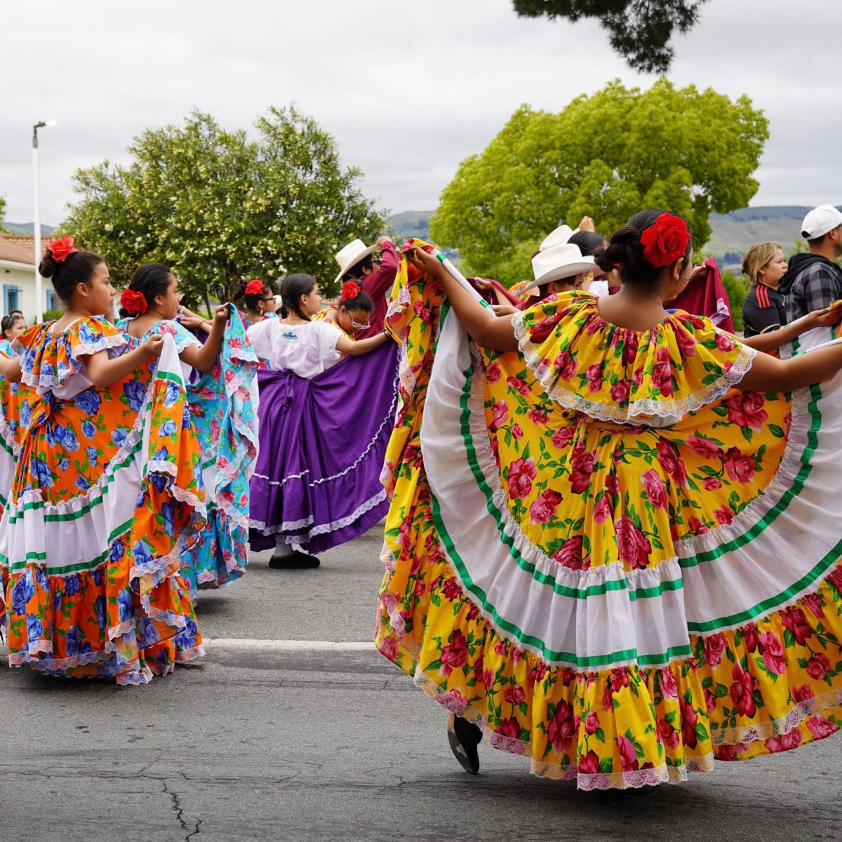 Dancers line King Street for San Jose's Cinco de Mayo parade on May 3.