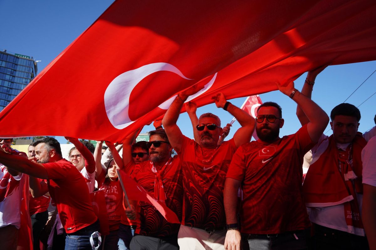 Turkish fans march to World Cup match